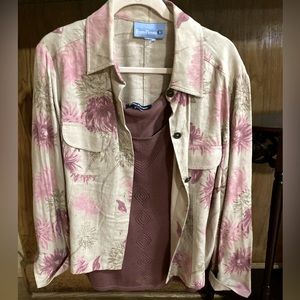 Two for one!!!! Evan Picone shirt jacket with matching sleeveless sweater.